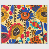 mexikanische Heritage Floral Print Geschenkpapier (Flach)
