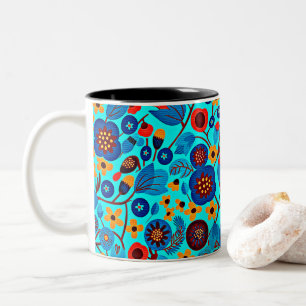 mexikanische Heritage Floral Print Zweifarbige Tasse