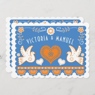 Mexikanische Hochzeit Papel Picado Einladung
