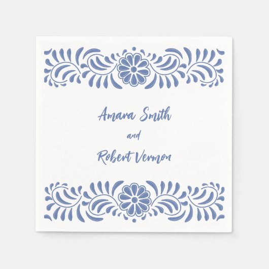 Mexikanische Hochzeit von Talavera Serviette (Vorderseite)