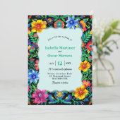 Mexikanische Hochzeitsfeier Einladung (Stehend Vorderseite)