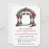 Mexikanische Hochzeitsfeier mit Foto Einladung (Vorderseite)