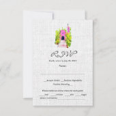 mexikanische Hochzeitskarte (Watercolor Pink Chape Dankeskarte (Vorderseite)