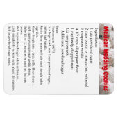 Mexikanische Hochzeitskekse Rezept-Magnet-Kühlschr Magnet (Horizontal)