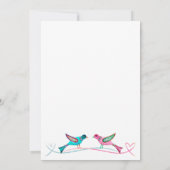 Mexikanische Hochzeitslovebirds Folk Boho Rustic Einladung (Rückseite)