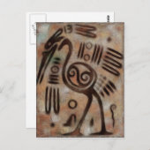 Mexikanische Höhlenmalereien Kunst Postkarte (Vorne/Hinten)
