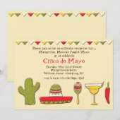 Mexikanische Icons Cinco de Mayo Einladung (Vorne/Hinten)