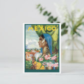 Mexikanische Indianerin Postkarte (Stehend Vorderseite)