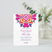 Mexikanische Kacheln rosa Budget Hochzeit laden al (Stehend Vorderseite)