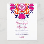 Mexikanische Kacheln rosa Budget Hochzeit laden al (Vorderseite)