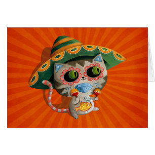 Mexikanische Katze mit Sombrero