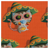 Mexikanische Katze mit Sombrero Stoff (Nahaufnahme)