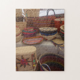 Mexikanische Körbe auf dem Markt Puzzle