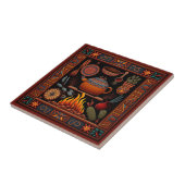 mexikanische Küche Keramik im Stil Huichol, Tile 9 Fliese (Seite)