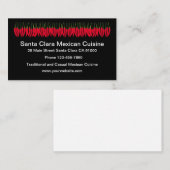 Mexikanische Küche Restaurant Business Cards Visitenkarte (Vorne/Hinten)