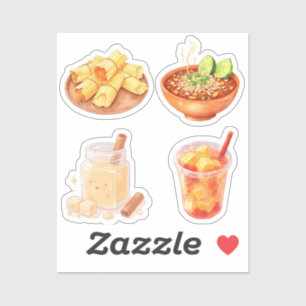 mexikanische Küche und Snacks Aufkleber