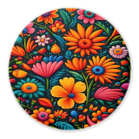 mexikanische Kunst Keramikknauf (Vorderseite)