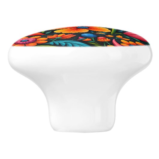 mexikanische Kunst Keramikknauf (Seitenansicht)