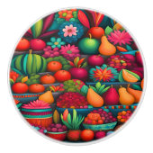 mexikanische Kunst Keramikknauf (Vorderseite)