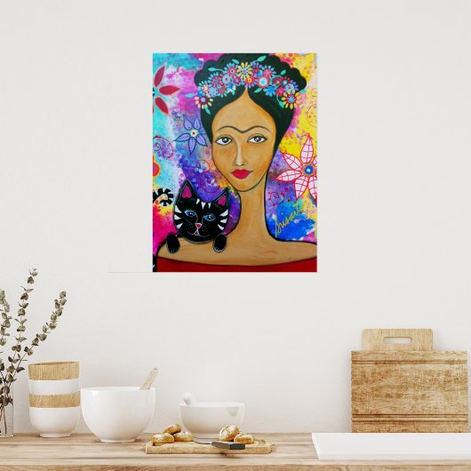 Mexikanische Lady und ihr Katapult Poster (Küche)