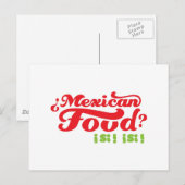 MEXIKANISCHE LEBENSMITTEL POSTKARTE (Vorne/Hinten)