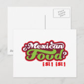 MEXIKANISCHE LEBENSMITTEL POSTKARTE (Vorne/Hinten)