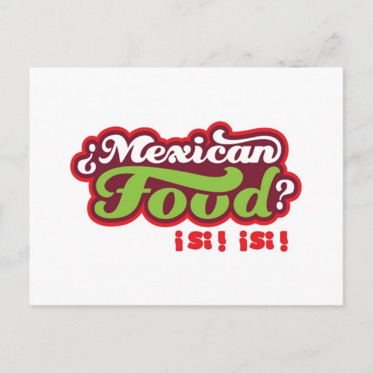 MEXIKANISCHE LEBENSMITTEL POSTKARTE (Vorderseite)