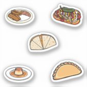 mexikanische Lebensmittelsammlung Aufkleber (Vorderseite)