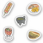 mexikanische Lebensmittelsammlung Aufkleber (Vorderseite)