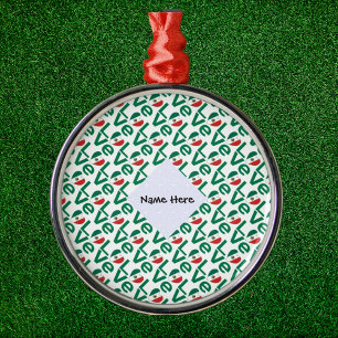 mexikanische LIEBE Flag in grüner Liebe Personalis Ornament Aus Metall