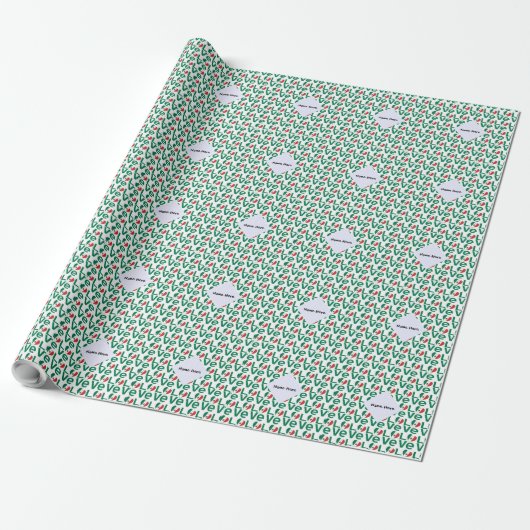 Mexikanische LIEBE Tiled Green Geschenkpapier (Ungerollt)
