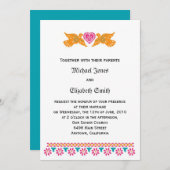 Mexikanische Liebesvögel Hochzeitsreise Einladung (Vorne/Hinten)