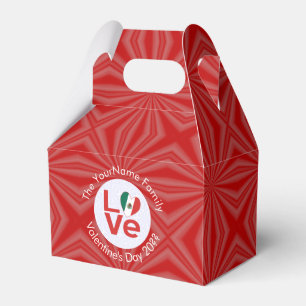 Mexikanische LOVE-Herzflagge personalisiert  Geschenkschachtel