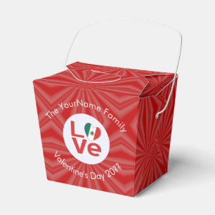 Mexikanische LOVE-Herzflagge Valentinstag Personal Geschenkschachtel
