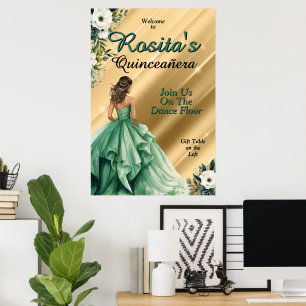 Mexikanische Mädchen 15. Geburtstag Quinceanera Poster