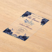 mexikanische Marine Blue Floral Silver Crown Mis Q Acryleinladungen (Ablage )