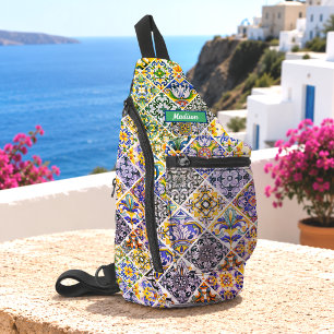 mexikanische, marokkanische, sizilianische, medite crossbody bag
