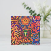 Mexikanische Maya Aztec LatinX Latina Einladung (Stehend Vorderseite)