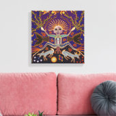 Mexikanische Mayan Aztec Goddess Ethnic Tribal Art Leinwanddruck (Insitu (Wohnzimmer))