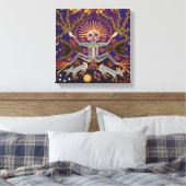 Mexikanische Mayan Aztec Goddess Ethnic Tribal Art Leinwanddruck (Insitu (Schlafzimmer))