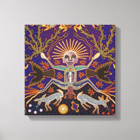 Mexikanische Mayan Aztec Goddess Ethnic Tribal Art Leinwanddruck (Vorderseite)