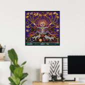 Mexikanische Mayan Aztec Goddess Ethnic Tribal Art Poster (Heimbüro)