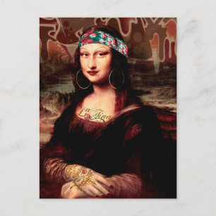 Mexikanische Mona Lisa Chicana Chola Postkarte
