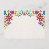 Mexikanische Nuestra Boda Blume Botanische Hochzei Begleitkarte (Rückseite)