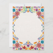 Mexikanische Nuestra Boda Blume Botanische Hochzei Einladung (Rückseite)