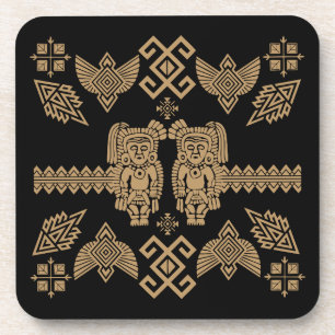 Mexikanische Otomi-Hauseinrichtung Getränkeuntersetzer