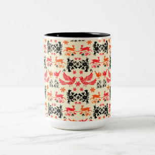 Mexikanische Otomi-Hauseinrichtung Zweifarbige Tasse