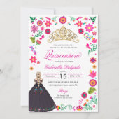 mexikanische Otomi Stickerei Quinceañera Einladung (Vorderseite)