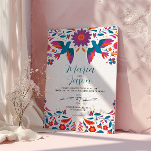 Mexikanische Otomi Tenangos farbenfrohe Volksmusik Einladung