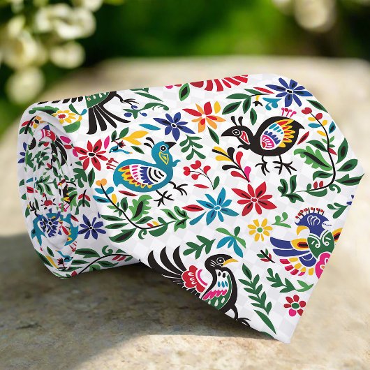Mexikanische Otomi-Tierfolienmotive Borderline Krawatte